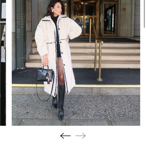 Brunette The Label Jackets & Blazers - Brunette The Label Cream Fleece Jacket